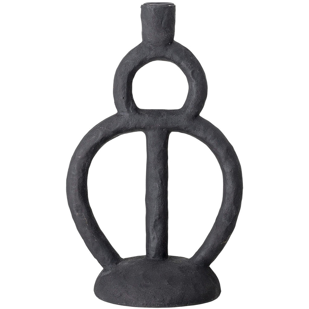 Bloomingville Polyresin Kerzenständer, Schwarz