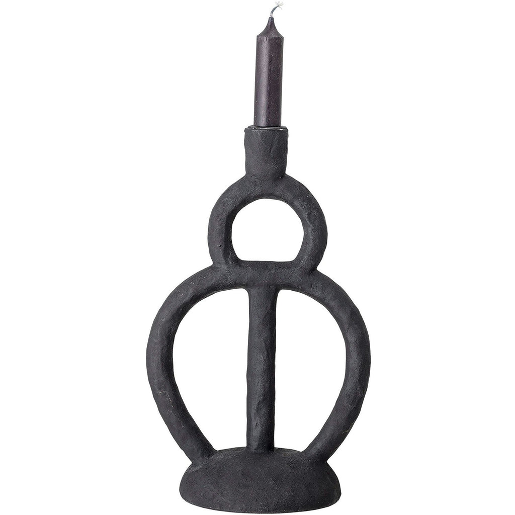 Bloomingville Polyresin Kerzenständer, Schwarz
