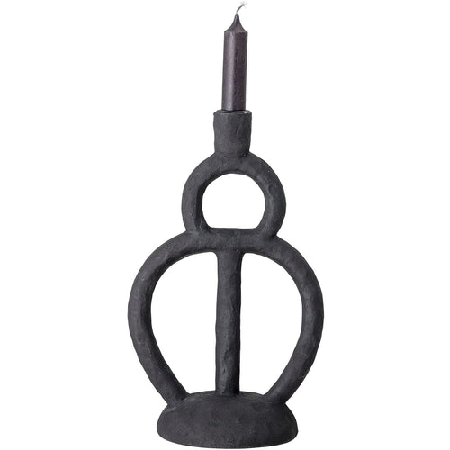 Bloomingville Polyresin Kerzenständer, Schwarz