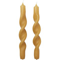 Broste Copenhagen Twist Kerze 23 Cm 2-er Set, Golden Yellow