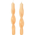 Broste Copenhagen Twist Kerze 23 Cm 2-er Set, Golden Fleece Yellow
