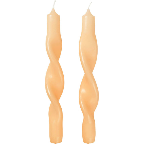 Broste Copenhagen Twist Kerze 23 Cm 2-er Set, Golden Fleece Yellow