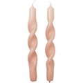 Broste Copenhagen Twist Kerze 23 Cm 2-er Set, Apricot Cream