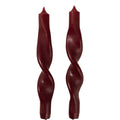 Broste Copenhagen Twist Kerze 23 Cm 2-er Set, Burgundy