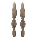 Broste Copenhagen Twist Kerze 23 Cm 2-er Set, Leinen
