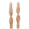 Broste Copenhagen Twist Kerze 23 Cm 2-er Set, Walnussfarben