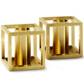 By Lassen Kubus Micro Kerzenhalter 2-er Set, Gold Plated