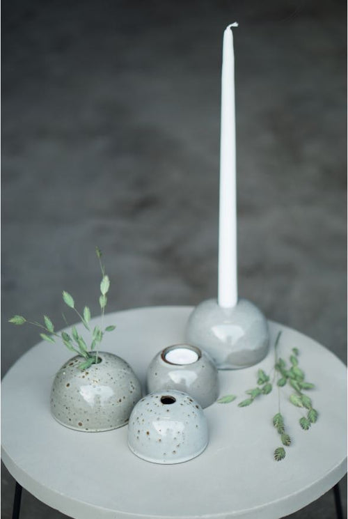DBKD Bulb Candlestick Small, Stone