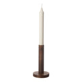 Ernst Kerzenhalter Dunkelbraun Holz, 15x8 Cm