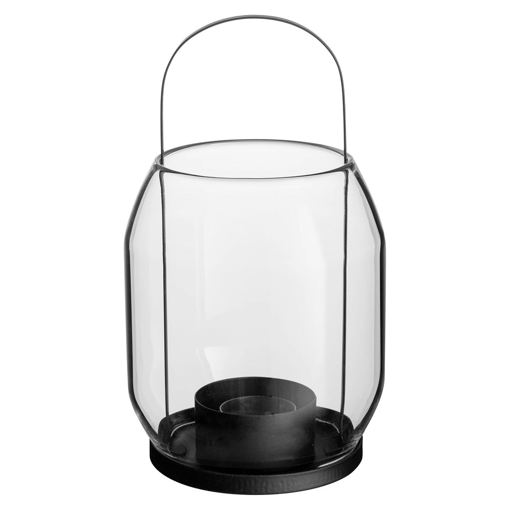 Ernst Kerzenständer Glas, 22 Cm Schwarz