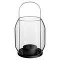 Ernst Kerzenständer Glas, 22 Cm Schwarz