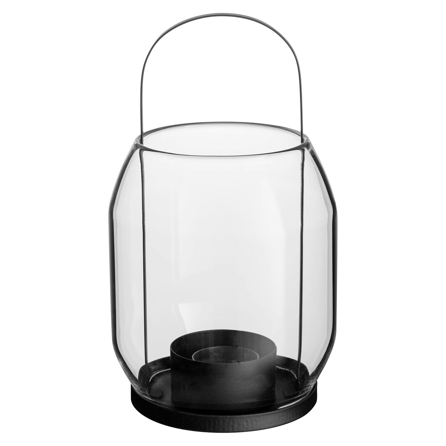 Ernst Kerzenständer Glas, 22 Cm Schwarz