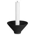 Ernst Kerzenständer Steingut, 5 Cm Schwarz