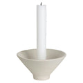 Ernst Kerzenständer Steingut, 5 Cm Natural White