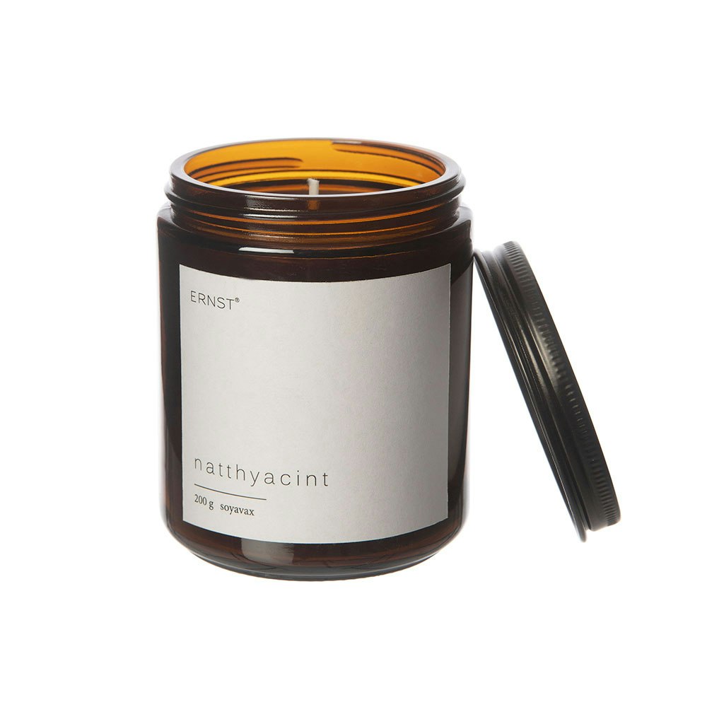 Ernst Night Hyacinth Duftkerze Braun Glas 340 G