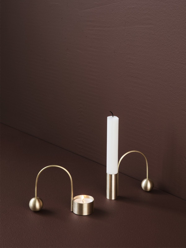 Ferm LIVING Balance Kerzenständer, Messing