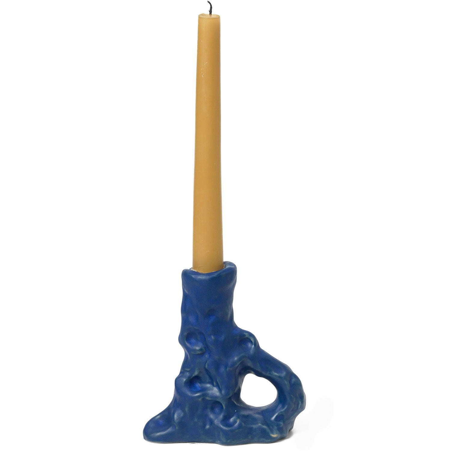 Ferm LIVING Dito Kerzenhalter Steingut 11,5x12 Cm, Clear Blue