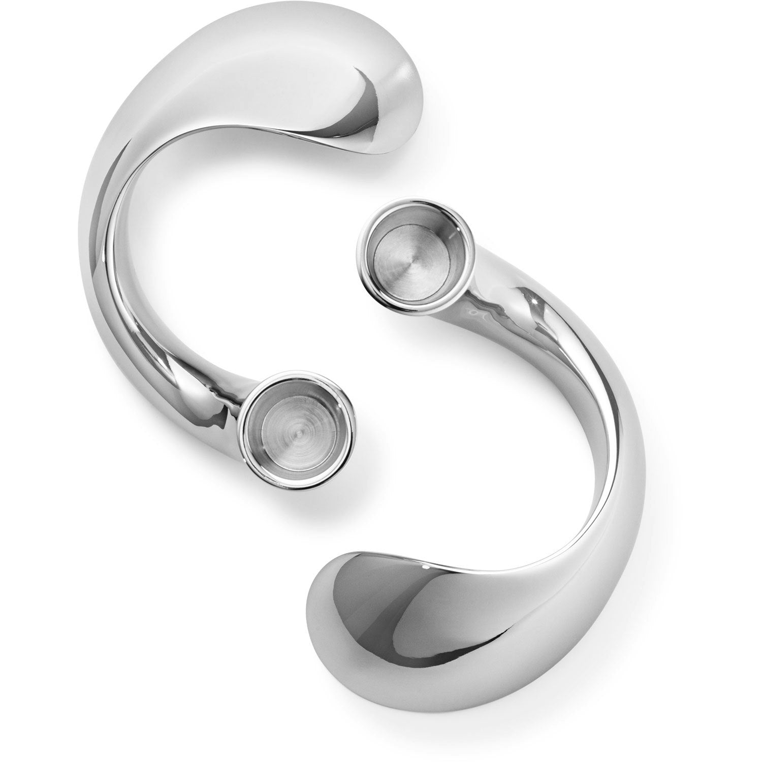 Georg Jensen Bloom Kerzenhalter 2er-Pack, Edelstahl