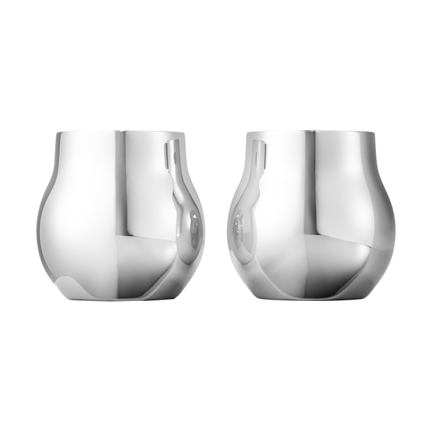 Georg Jensen Cafu Teelichthalter 58mm Edelstahl, 2er-Pack
