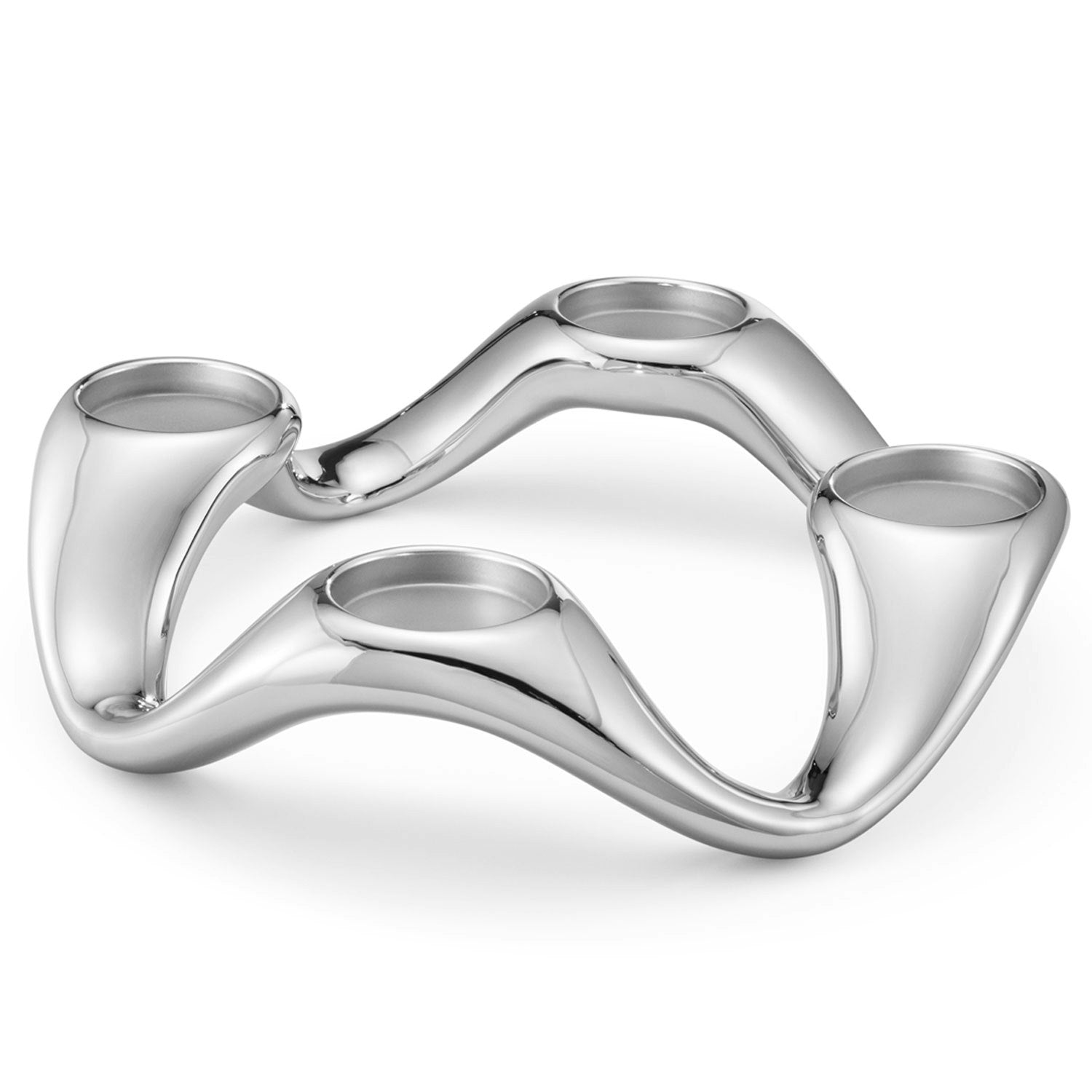 Georg Jensen Cobra 4 Kerzenständer Für Stumpenkerzen, Edelstahl