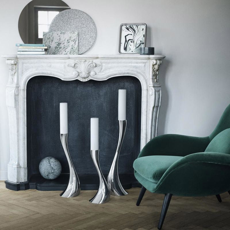 Georg Jensen Cobra Boden-Kerzenständer Klein, 400 Mm