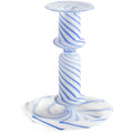 Hay Flare Stripe Milk Kerzenhalter 14 Cm Blau