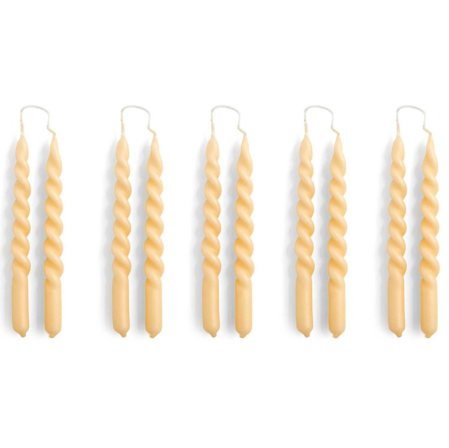Hay Mini Swirl Kerze 10-er Set, Beige