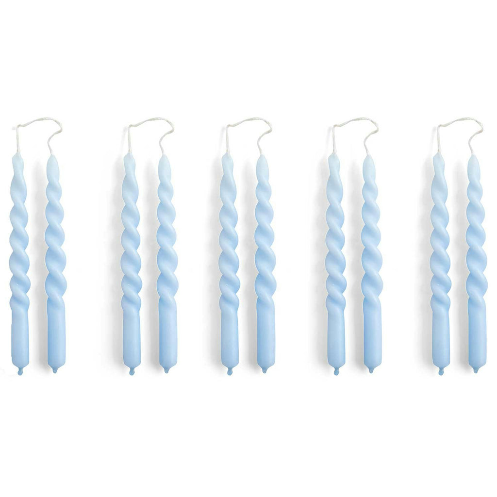 Hay Mini Swirl Kerze 10-er Set, Hellblau