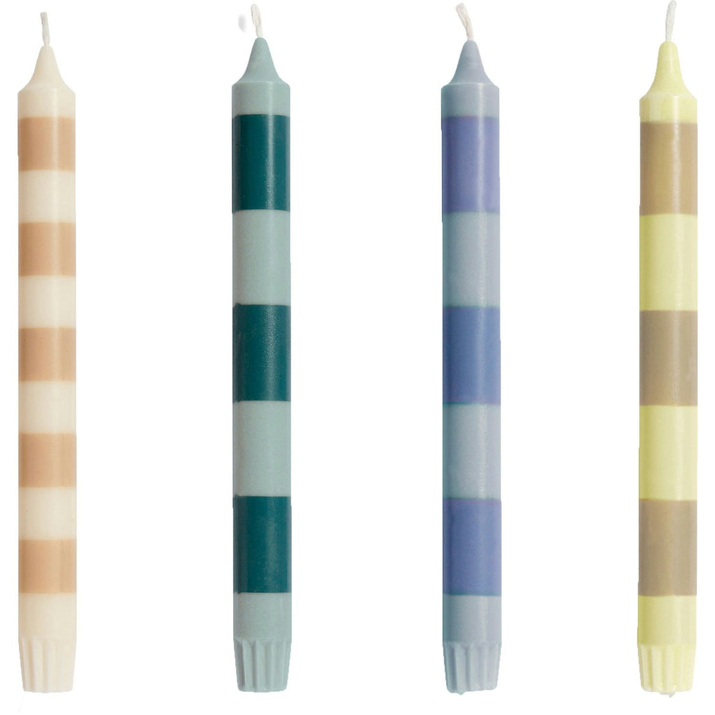 Hay Stripe Kerze 4-er Set, Douce