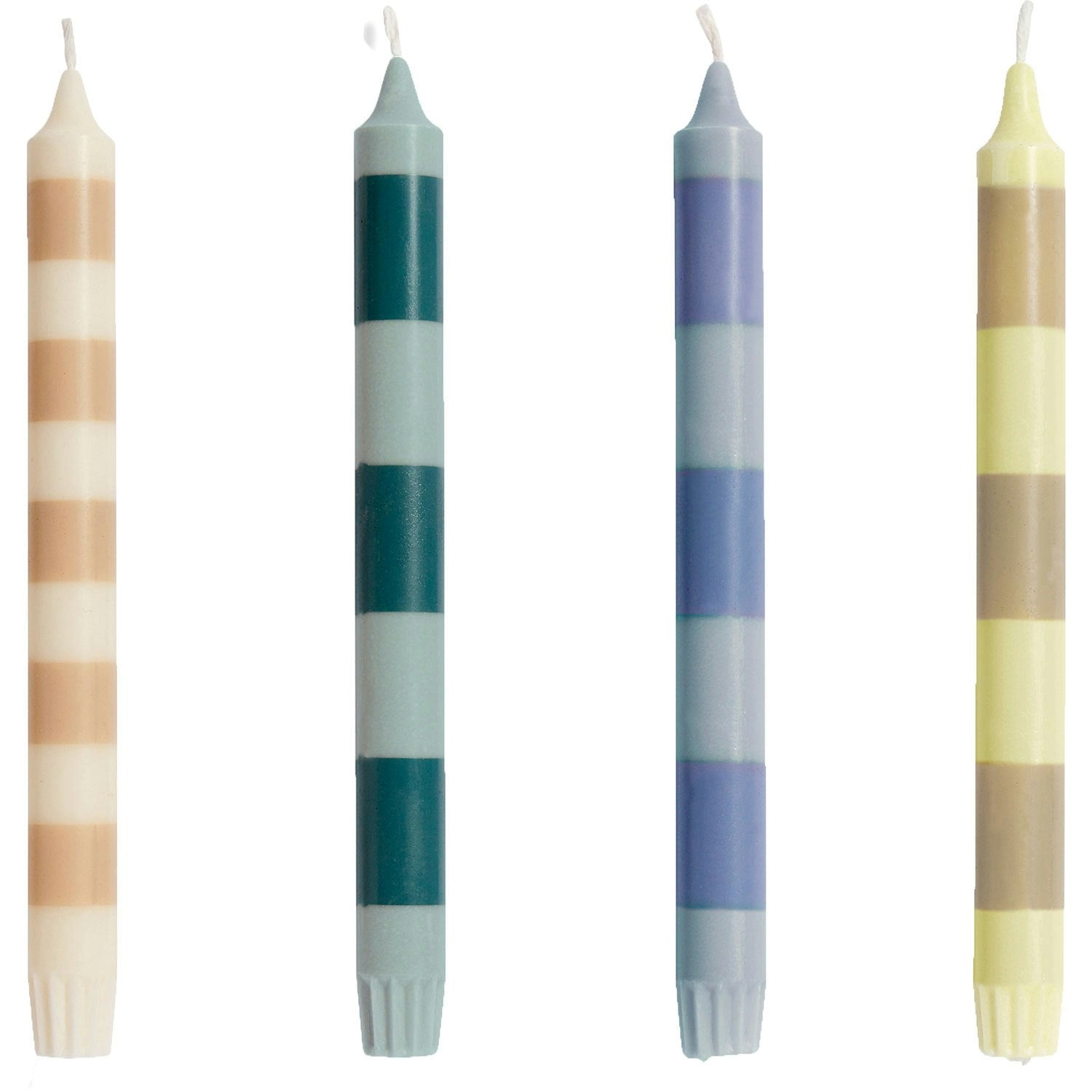 Hay Stripe Kerze 4-er Set, Douce