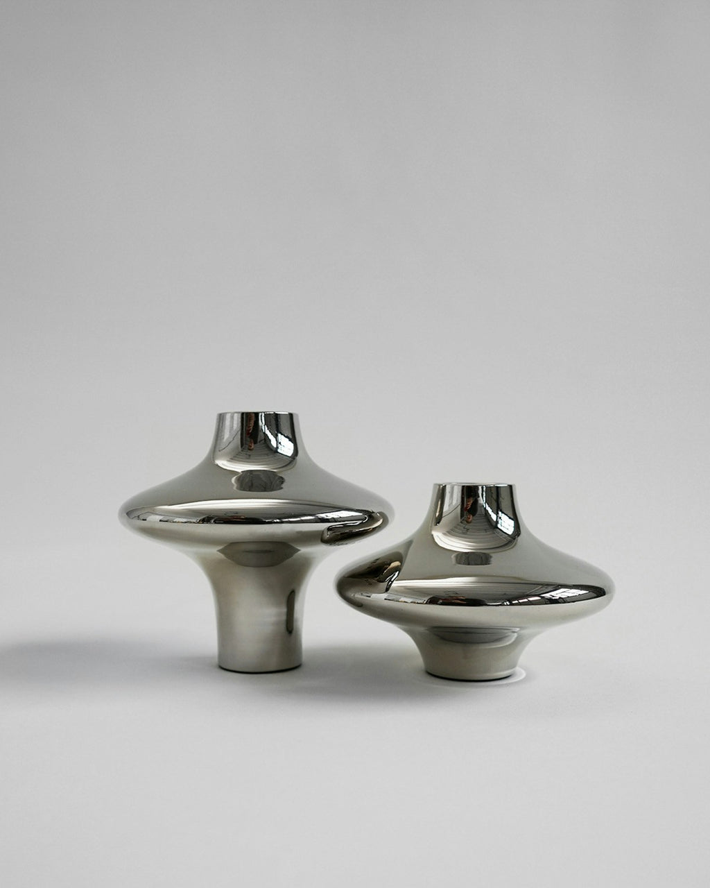  Doublet Kerzenhalter 9,5 Cm, Silber