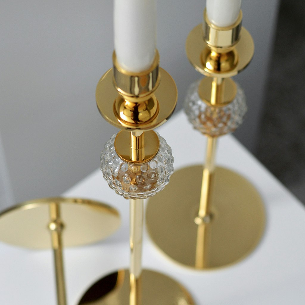  Alba Candlestick Brass, 40 Cm