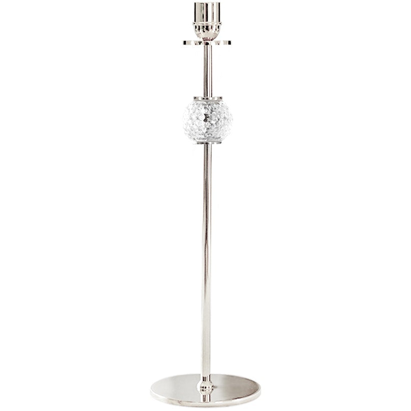  La Luna Candlestick Nickel Plated Brass, 40 Cm