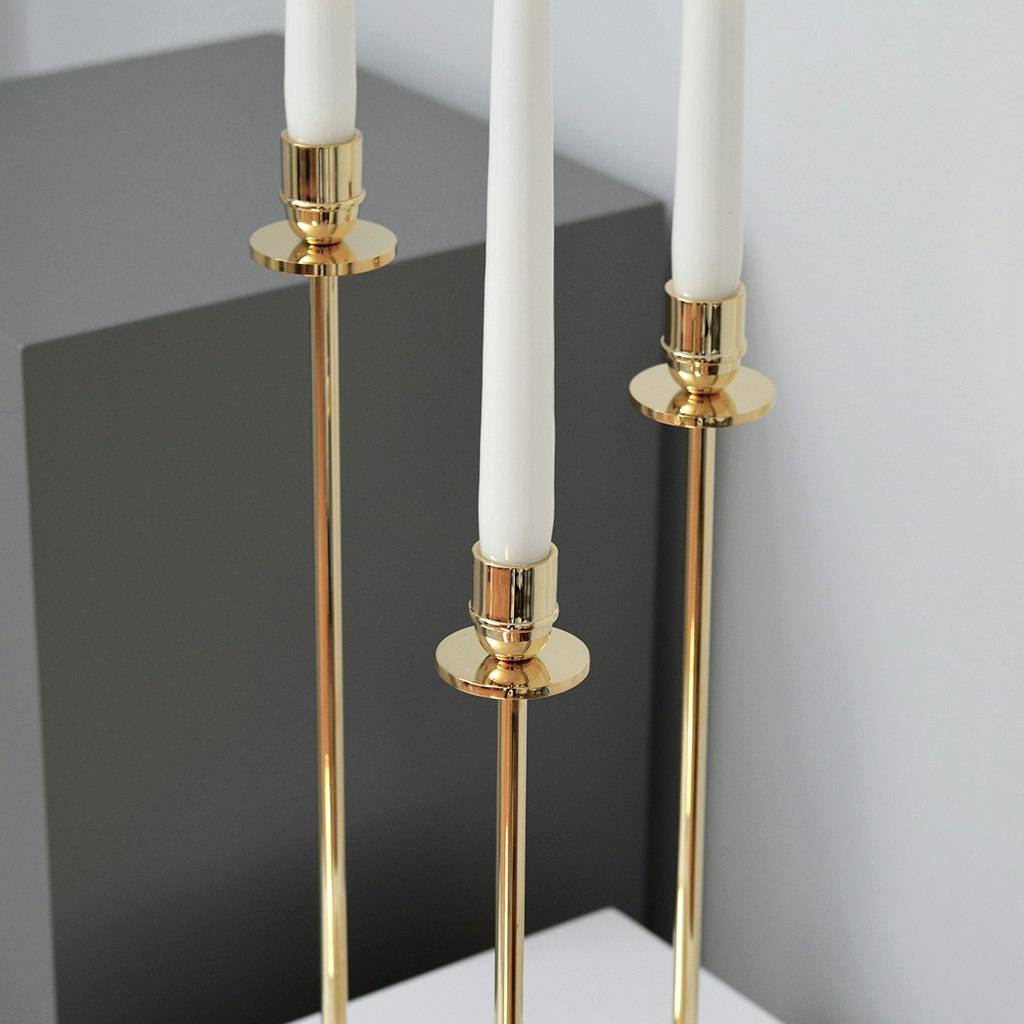  Luce Del Sole Candlestick Brass, 40 Cm