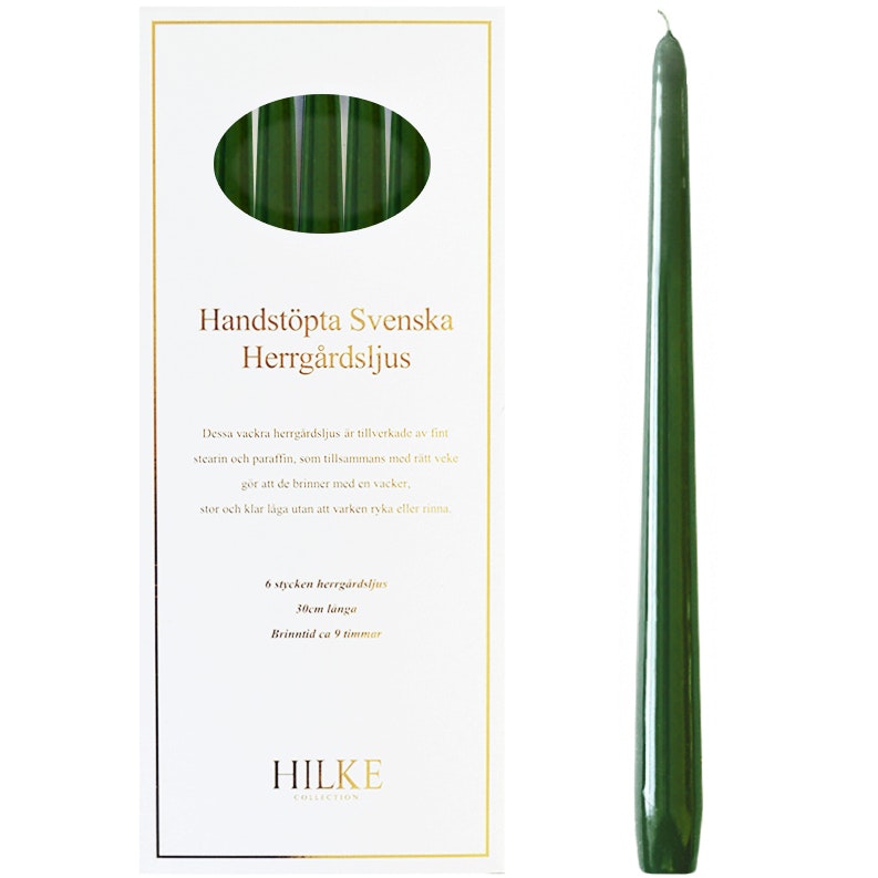  Tafelkerzen 6 Stk., Dark Green Gloss