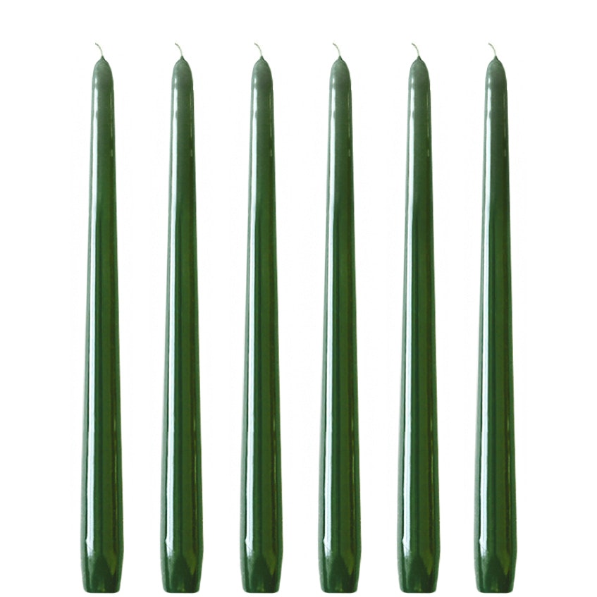  Tafelkerzen 6 Stk., Dark Green Gloss