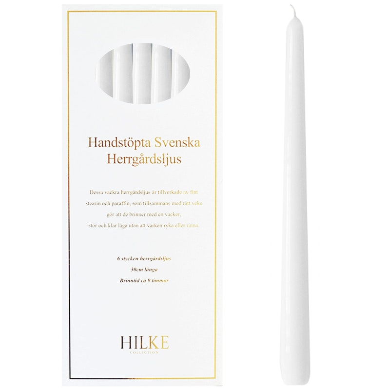  Tafelkerzen 6 Stk., White Gloss