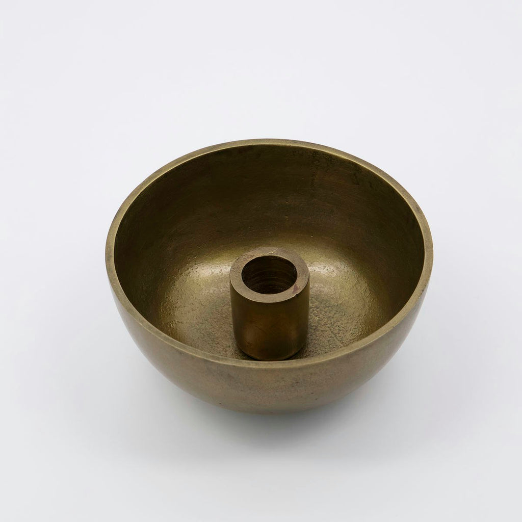 House Doctor Crown Kerzenständer Ø12.5 Cm, Antik Messing