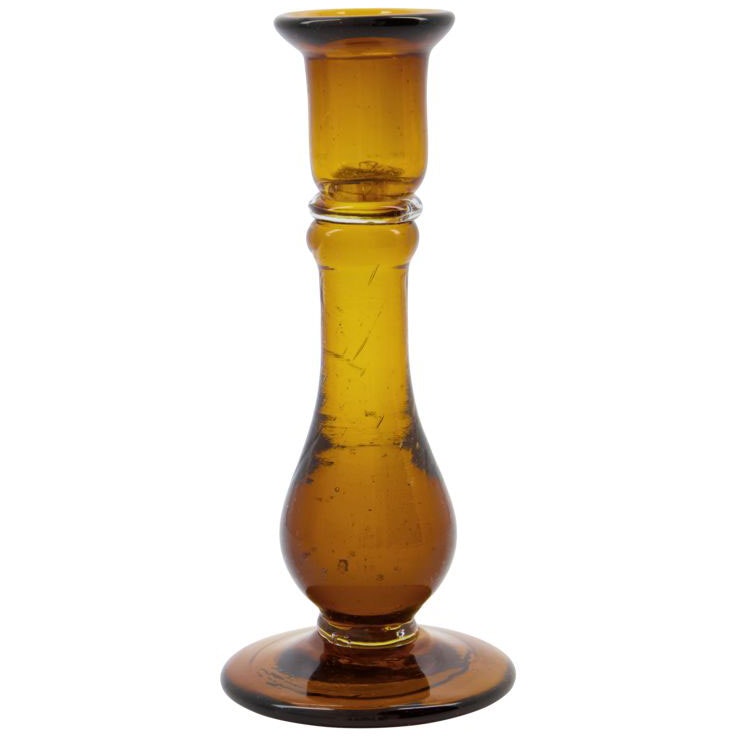 House Doctor Glee Kerzenhalter Glas Bernsteingelb H22 Cm