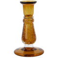 House Doctor Glee Kerzenhalter Glas Bernsteingelb H16 Cm