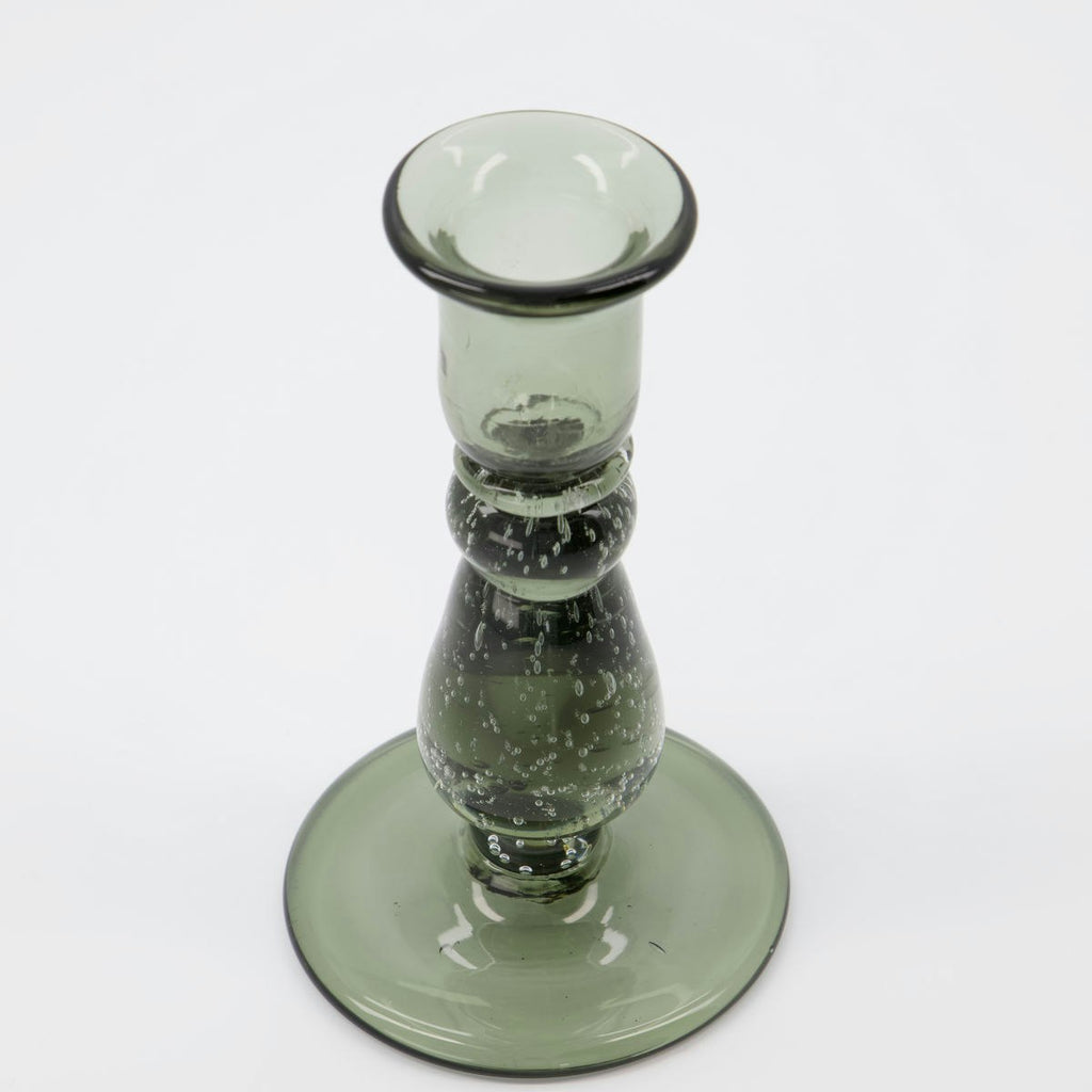 House Doctor Glee Kerzenhalter Glas Grau H16 Cm