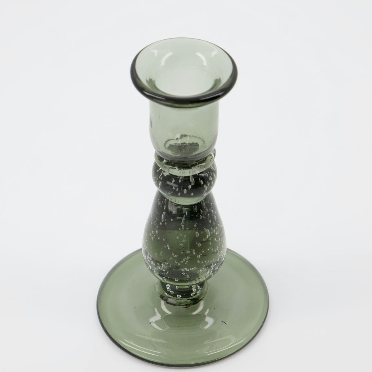 House Doctor Glee Kerzenhalter Glas Grau H16 Cm