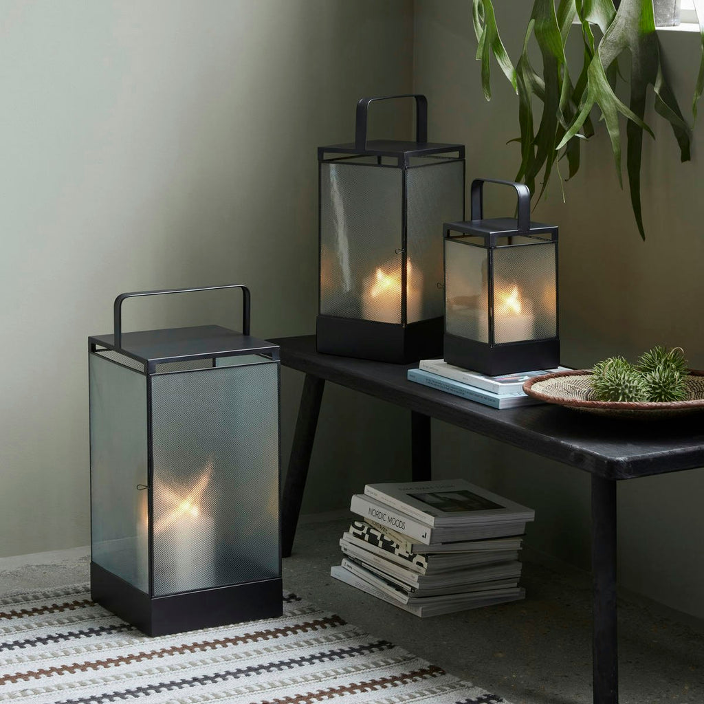 House Doctor Blaze Laterne Black Antique 27x50 Cm
