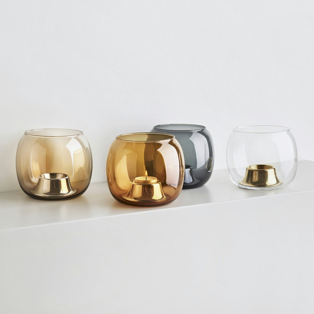 Iittala Kaasa Teelichthalter 141x115mm, Klar/ Rosegold