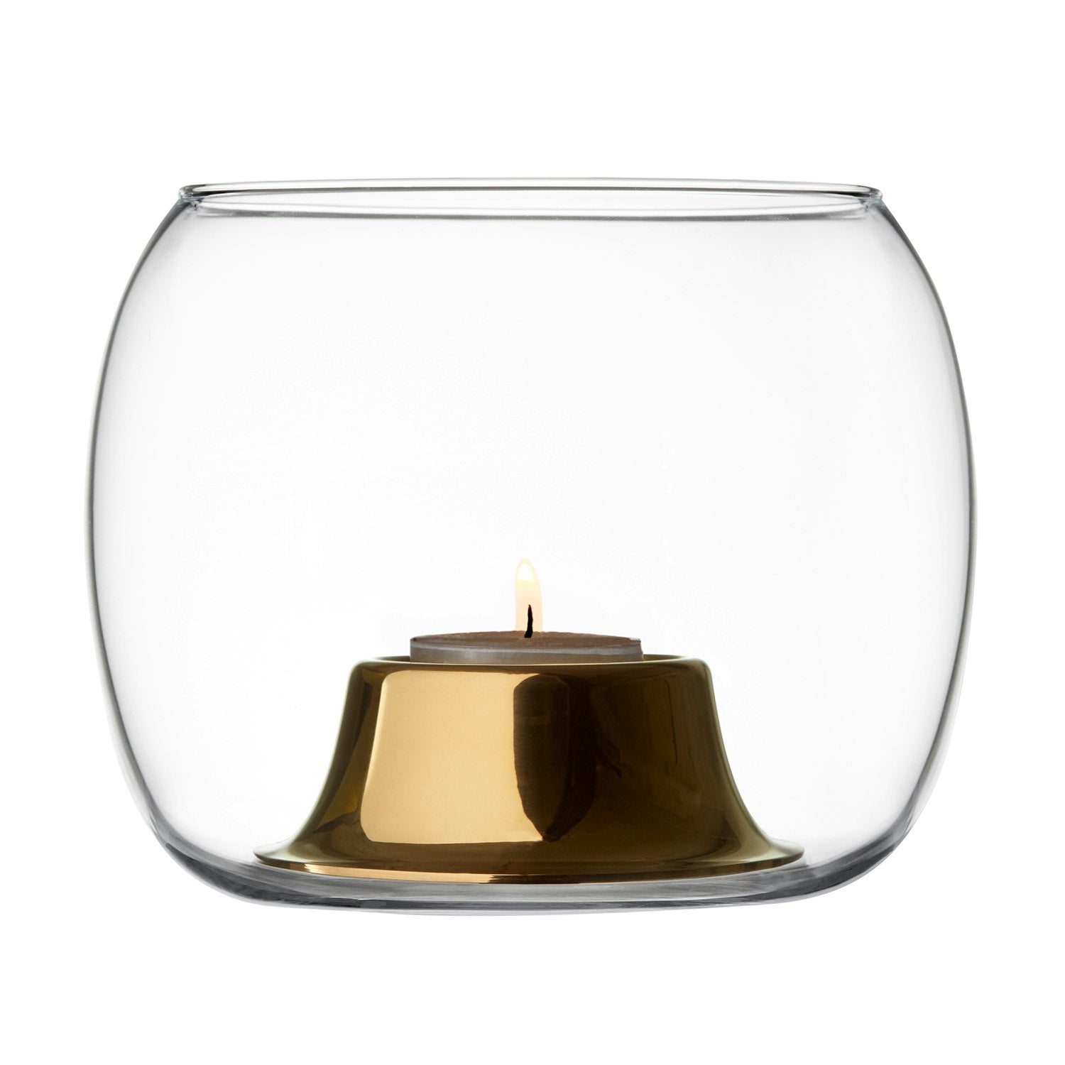 Iittala Kaasa Teelichthalter 141x115mm, Klar/ Rosegold