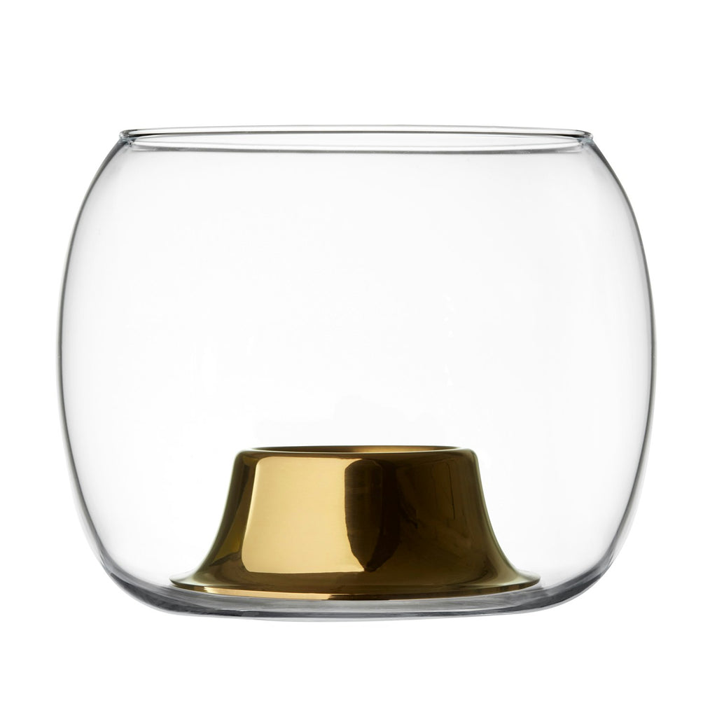 Iittala Kaasa Teelichthalter 141x115mm, Klar/ Rosegold