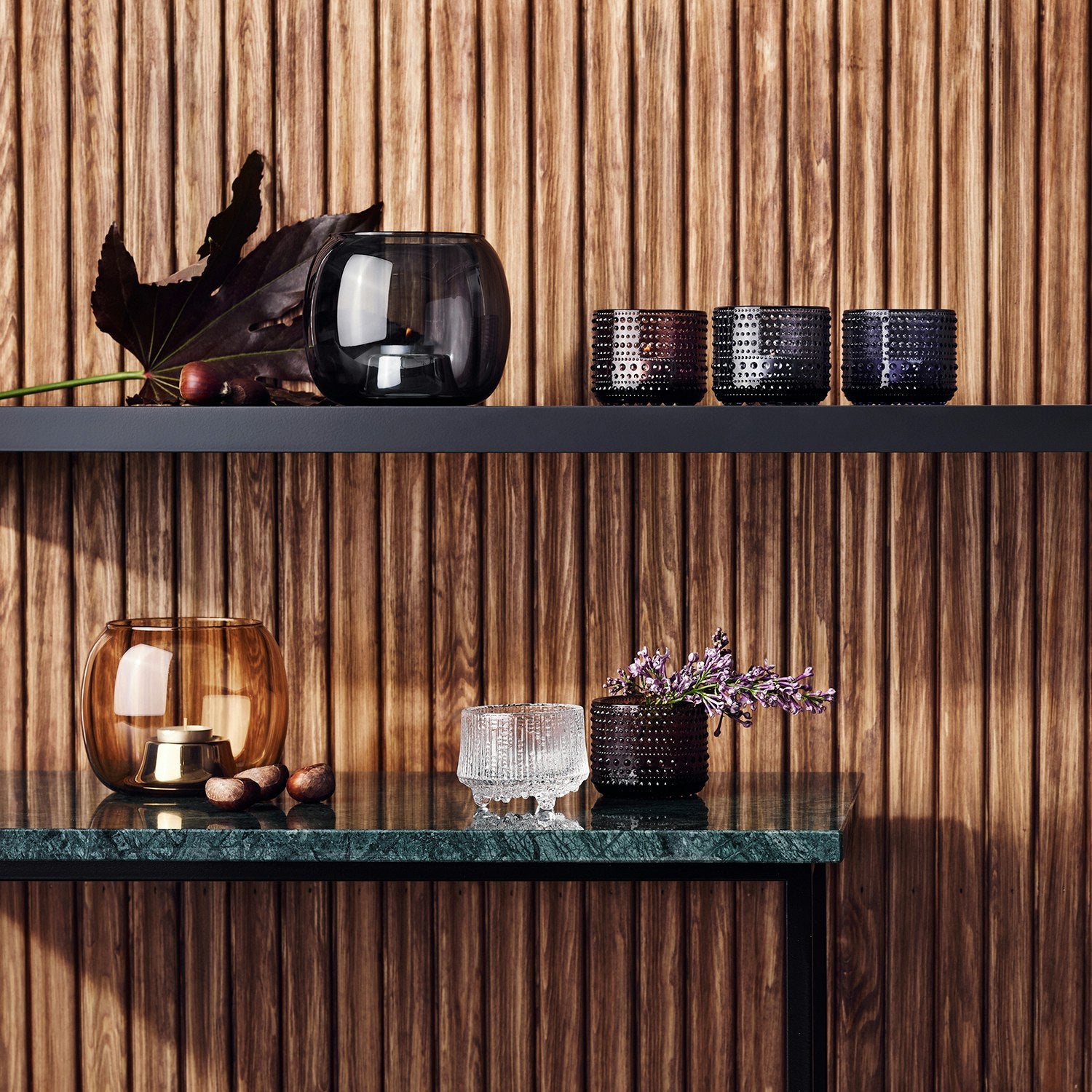 Iittala Kaasa Teelichthalter 141x115mm, Klar/ Rosegold