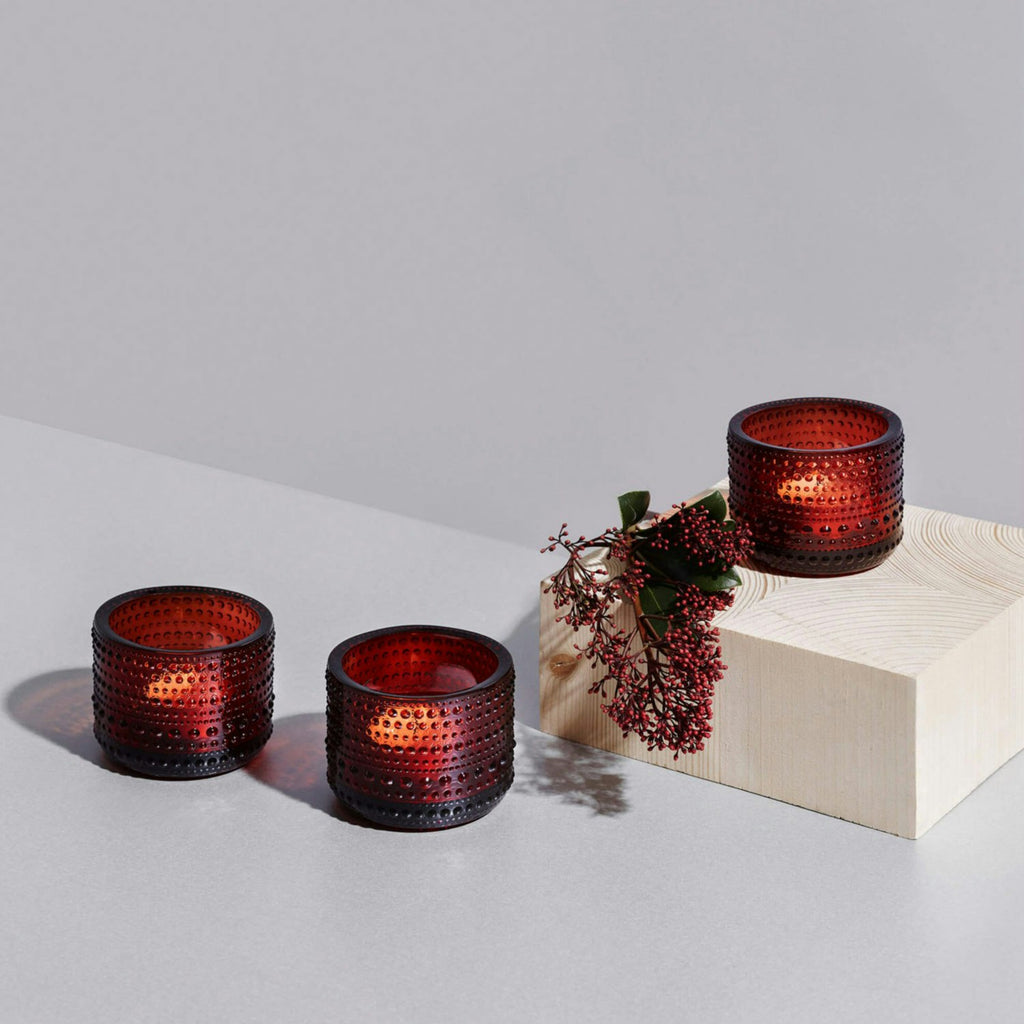 Iittala Kastehelmi Laterne 6,4 Cm, Cranberry