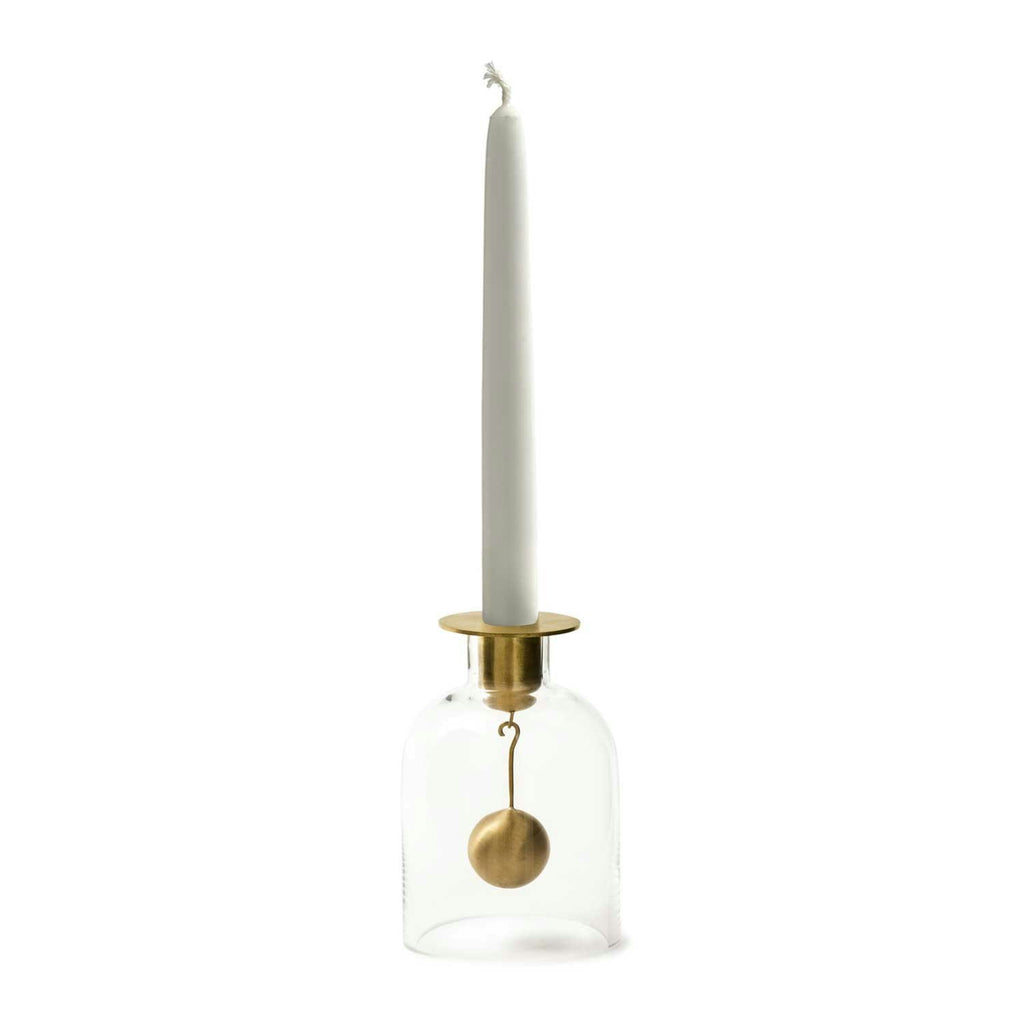 Klong Bell Kerzenständer, Glas/Messing