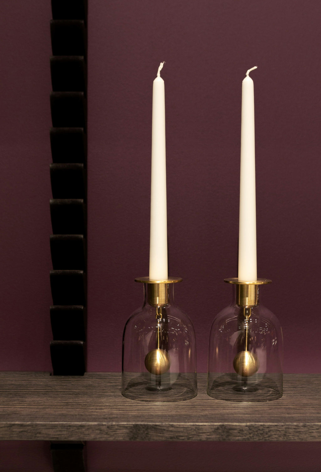 Klong Bell Kerzenständer, Glas/Messing